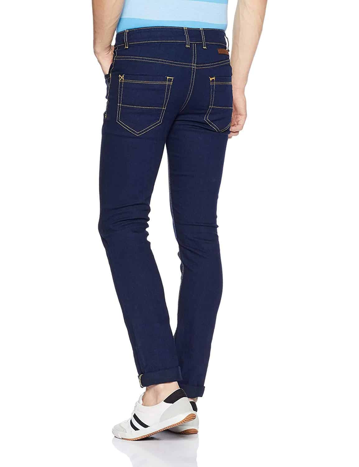 deep blue denim jeans
